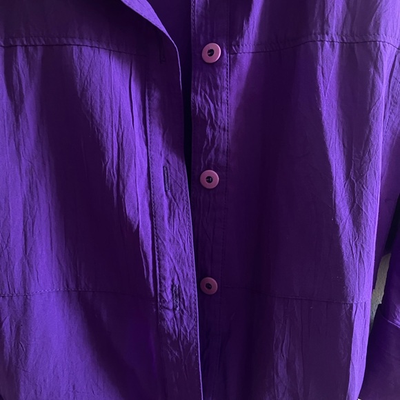 Vintage Purple Button-Up Jumpsuit - Picture 7 of 14